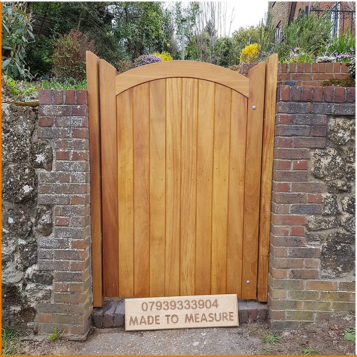 Arched timber garden gate made by Made To Measure