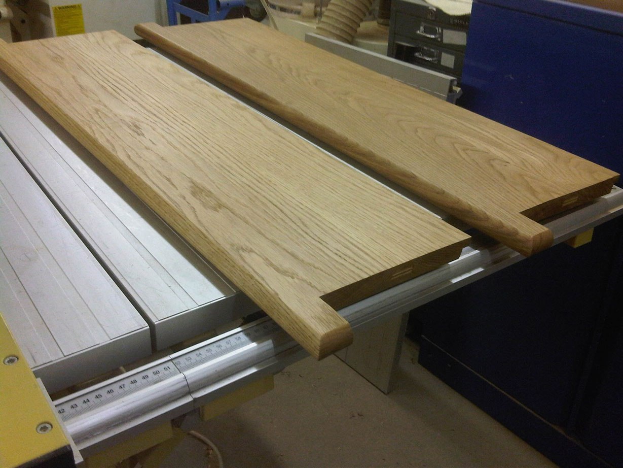 Oak window boards being made in our workshop