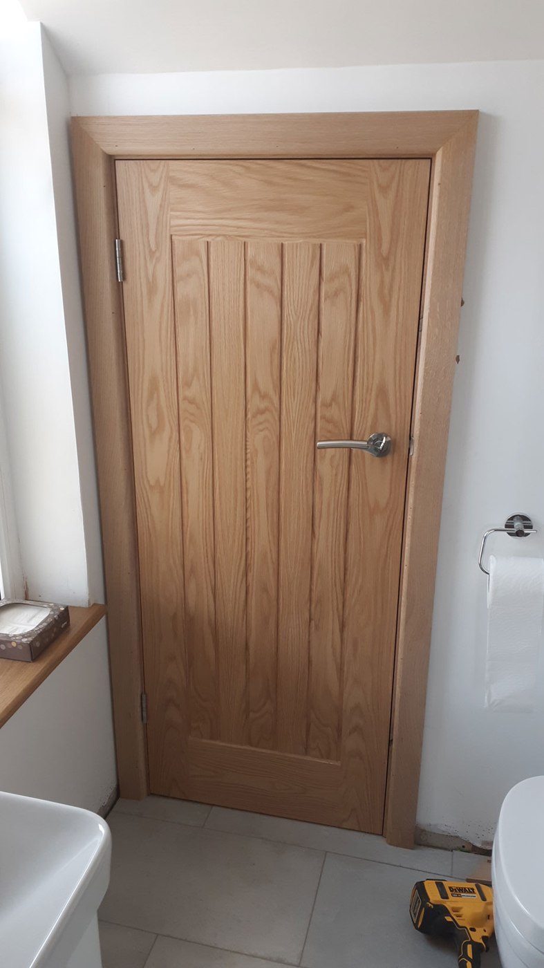Fitted internal timber door